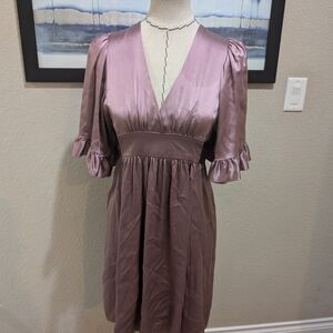 Betsey Johnson Dusty Pink Silk Midi Dress